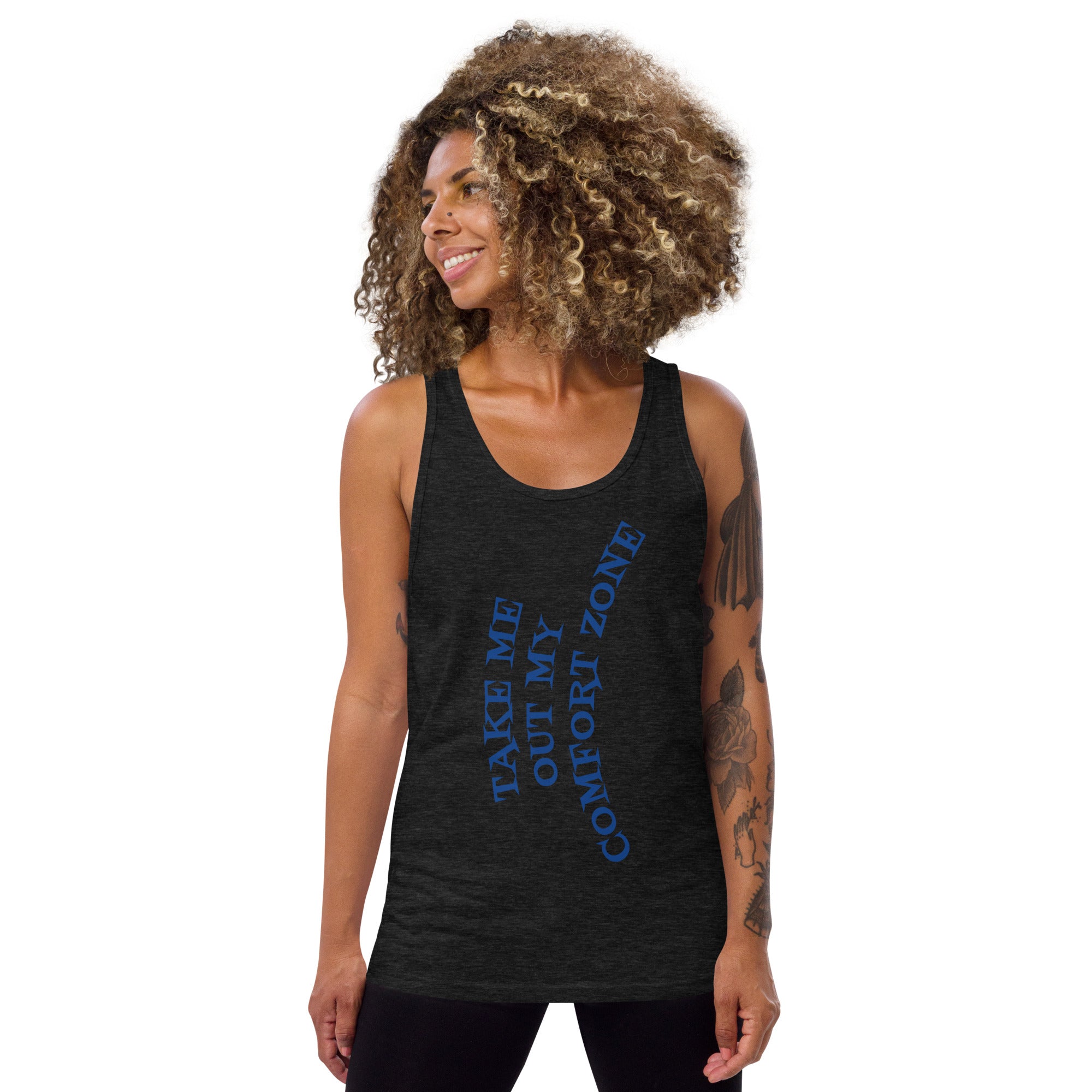 DEMI TAKE ME OUT MY COMFORT ZONE Unisex Tank Top