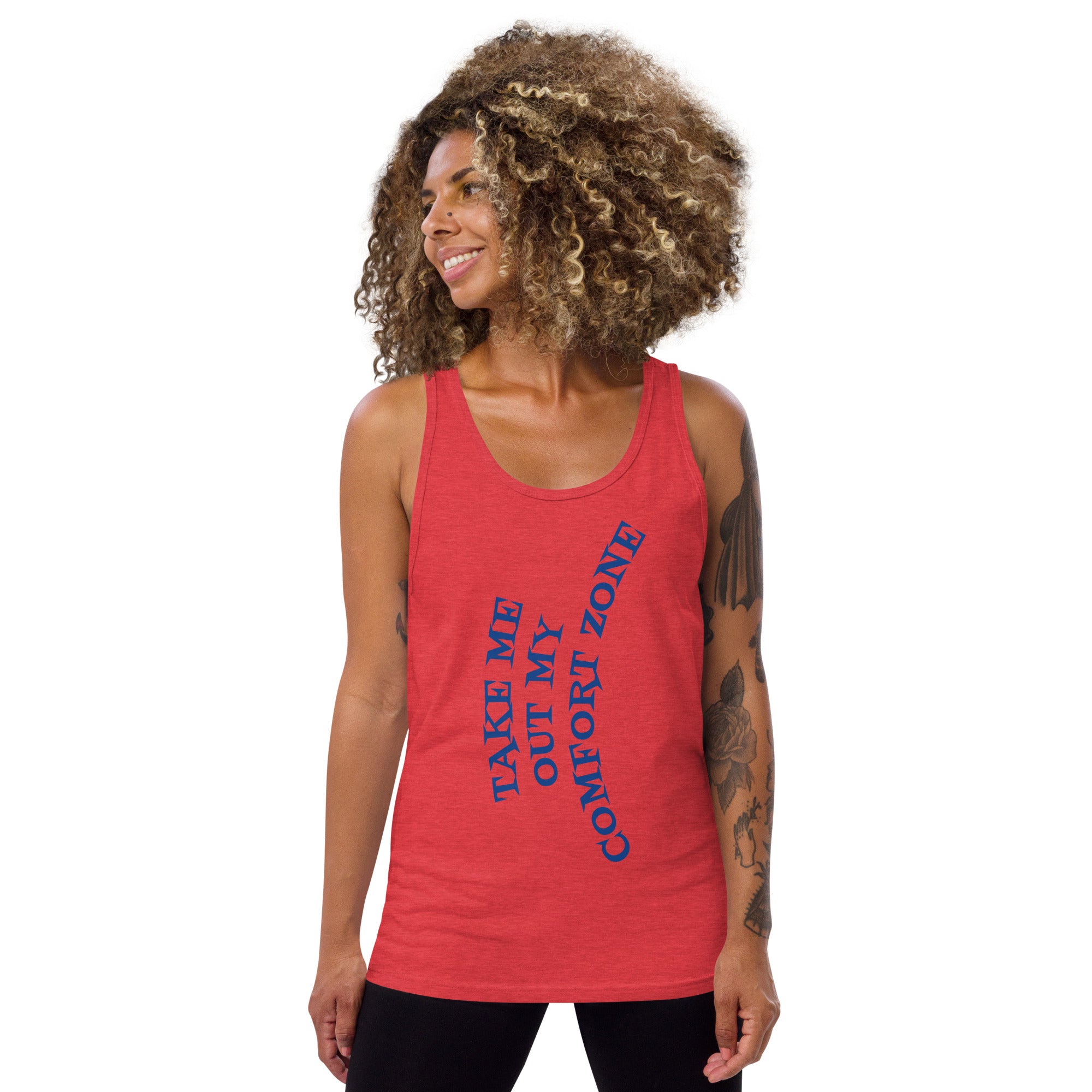 DEMI TAKE ME OUT MY COMFORT ZONE Unisex Tank Top