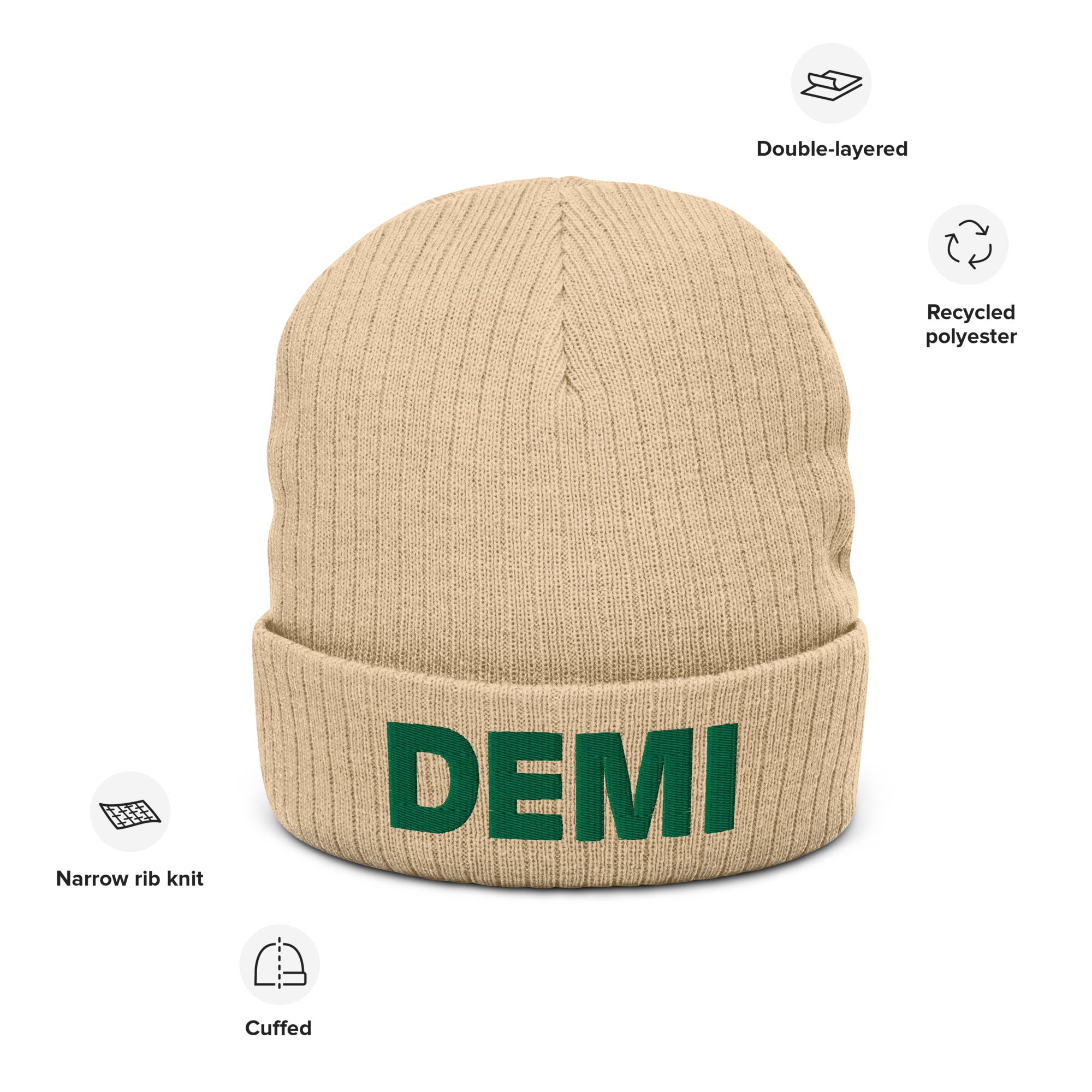 DEMI Ribbed knit beanie