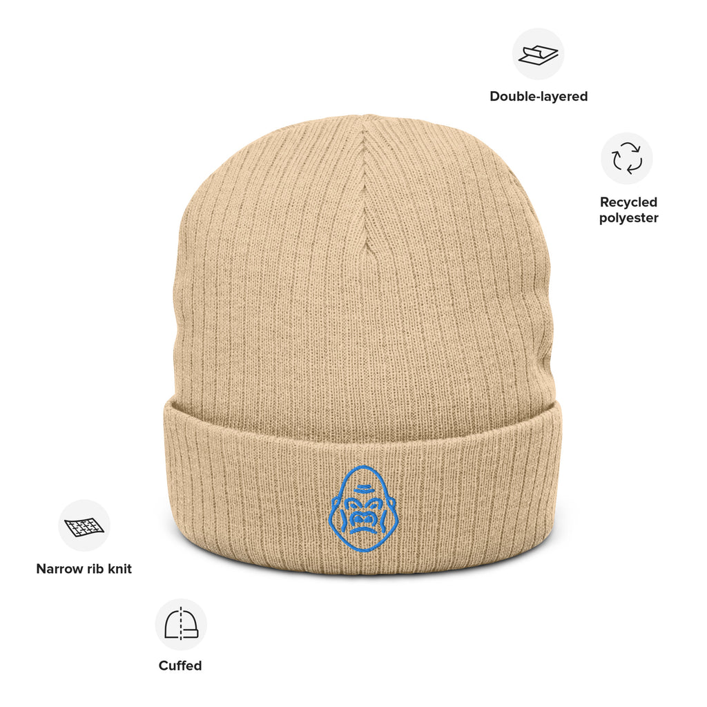 DEMI APE FACE Ribbed knit beanie