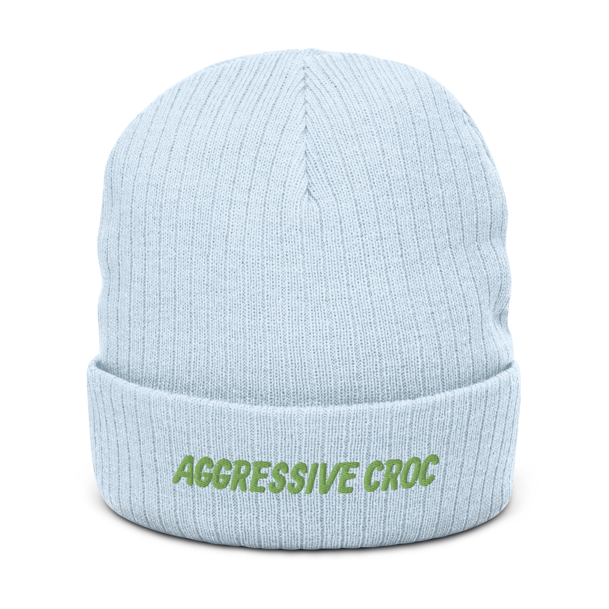 DEMI AGGRESSIVE CROC Ribbed knit beanie