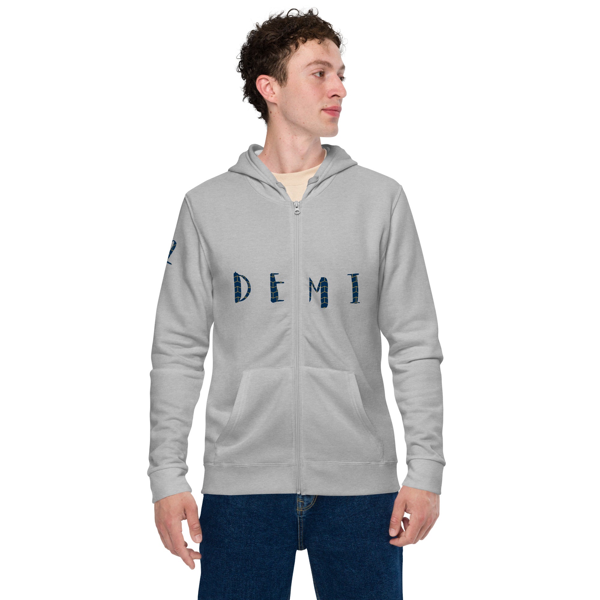 DEMI THE LABEL basic zip hoodie