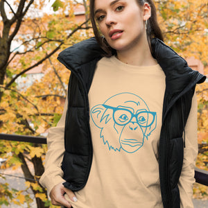 DEMI NERDY MONKEY Unisex Long Sleeve Tee