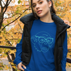 DEMI NERDY MONKEY Unisex Long Sleeve Tee