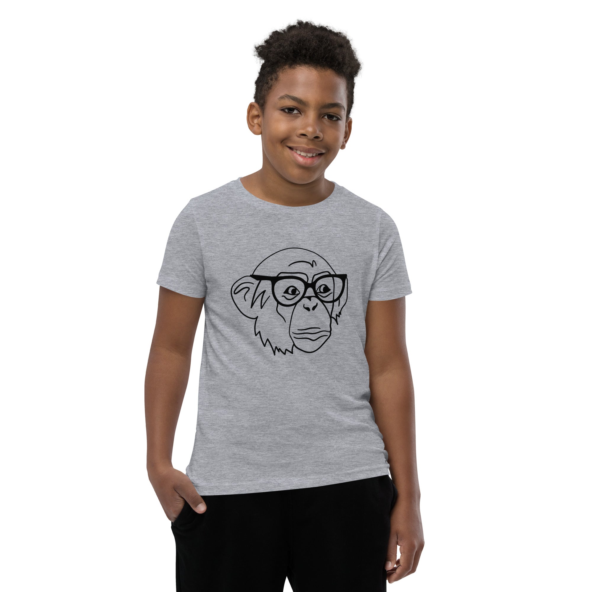 DEMI NERDY MONKEY Youth Short Sleeve T-Shirt