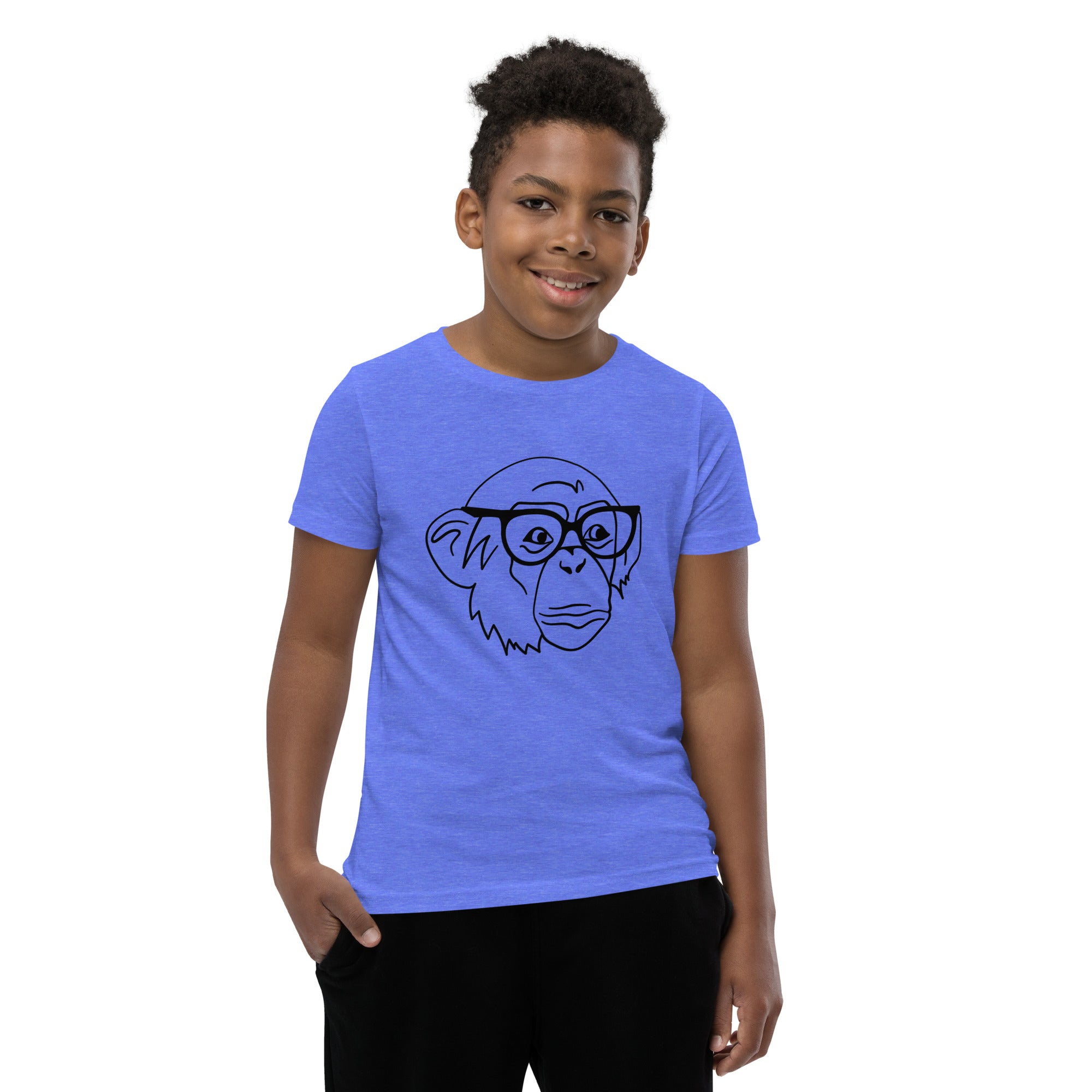 DEMI NERDY MONKEY Youth Short Sleeve T-Shirt