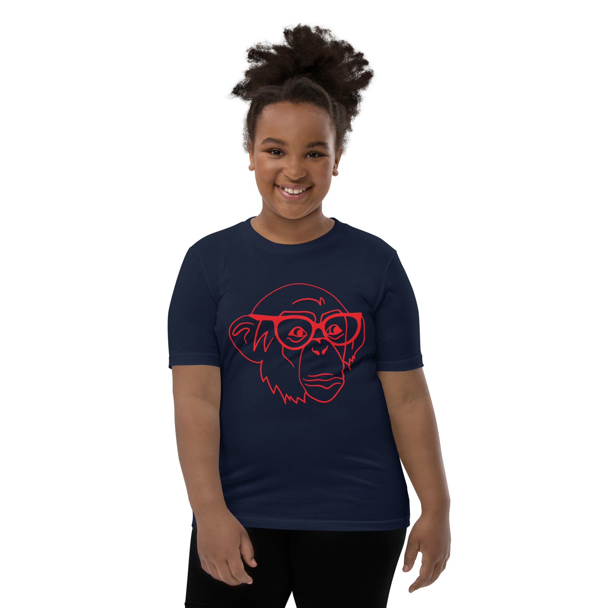 DEMI NERDY MONKEY Youth Short Sleeve T-Shirt