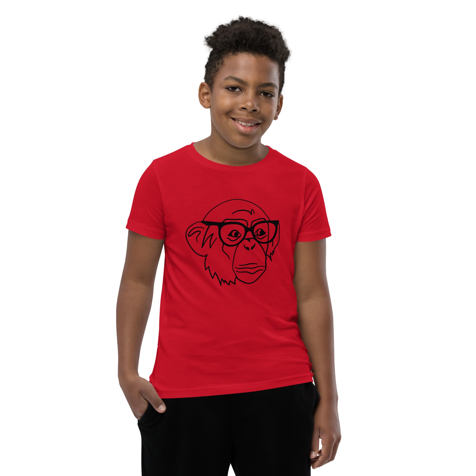 DEMI NERDY MONKEY Youth Short Sleeve T-Shirt